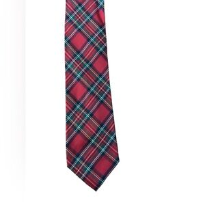 Nautica 100% silk red plaid tie. Excellent condition.